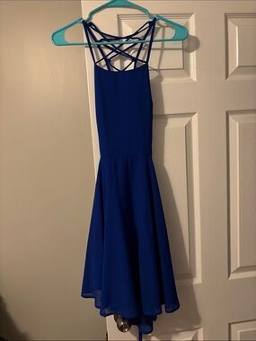 Lulu’s Blue Tie Up Dress